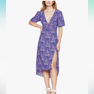 BCBGeneration Women's Faux Button Midi Dress purple size 2